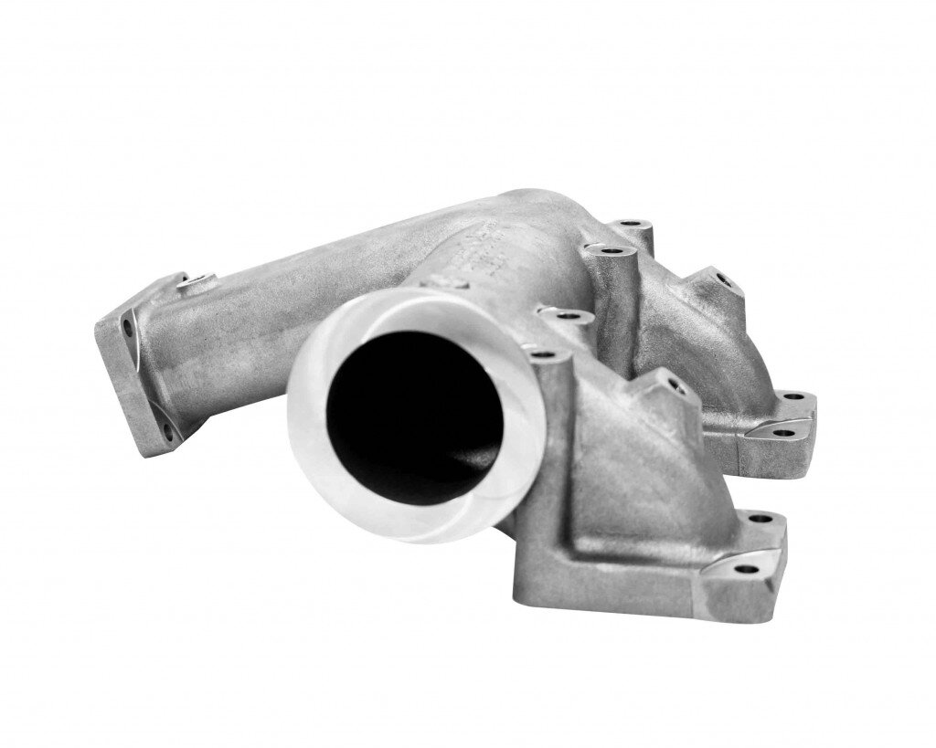 SiMo-casting in exhaust distribution of a shipping diesel for controllable pitch propeller.