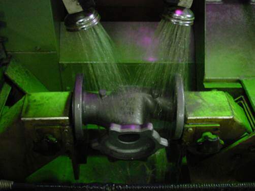 magnetic carck detectiont-nodularity-housing By magnetic crack detection all parts for automotive engineering for crack propagation, shrinkage and porosity – parts with failures go to the recycling in the electric furnace